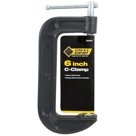 Steel Grip Steel Grip 6 in. Adjustable C-Clamp 1 pc 2262483